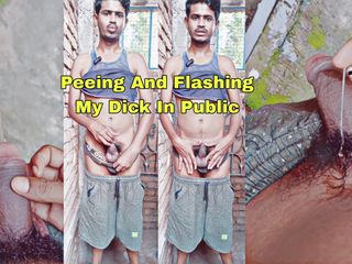 Wild Stud: Pissing in Place and Flashing My Big Cock