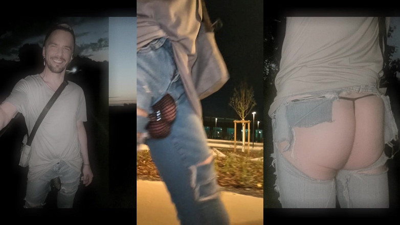 kinkygaynudist: Walking Through the City in Bottomless Jeans