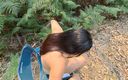 Horny as fuck: Fucking random stranger in the woods practicing sex outdoors