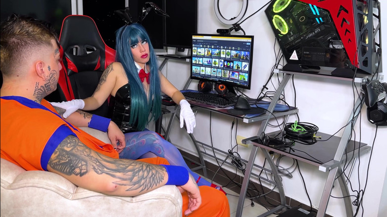 Katty Blake: Bulma baise Goku pendant que Vegetta s’entraîne