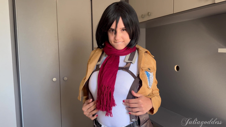 Shamelesscouple: Mikasa POV kouření fantasy - pomalé, mokré a nezbedné