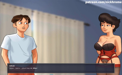 Cartoon Universal: Summertime Saga part 79 - menunjukkan pakaian dalamnya (submisif Sepanyol )