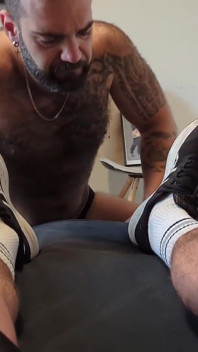 Bearded Master's Extreme Domination on Hairy Gorilla. Spit, Bondage, Rimming, Anal Training, Hummiliation.