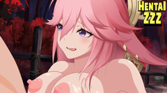 Hentai ZZZ: Yae Miko Memberikan Aether Titjob! (Impak genshin)