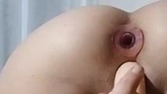 Dual dildos masturbation!