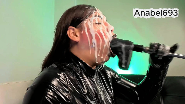 anabel693: A Demon Dressed in Latex, Latex Gloves, a Latex Suit,...