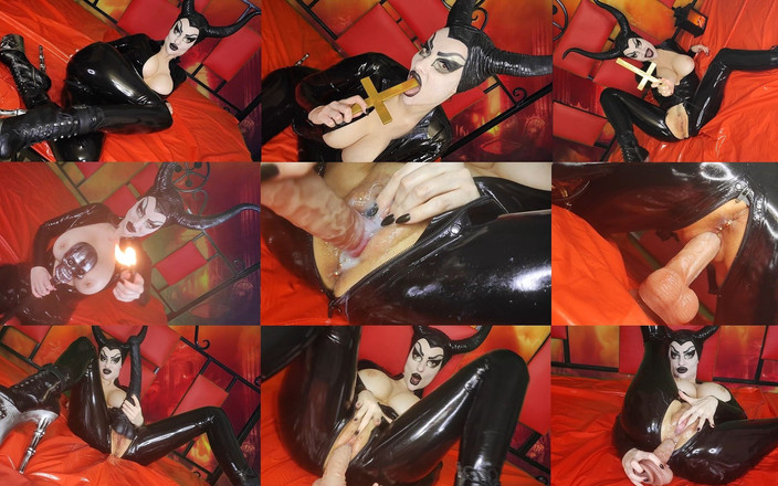 Princess18_: Satanische Schwarze Latex-hexe Beschwört Satan