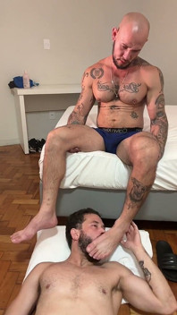 Footslave of the Muscular Latino