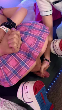 Hot Blonde Milking Her Personal Femboy