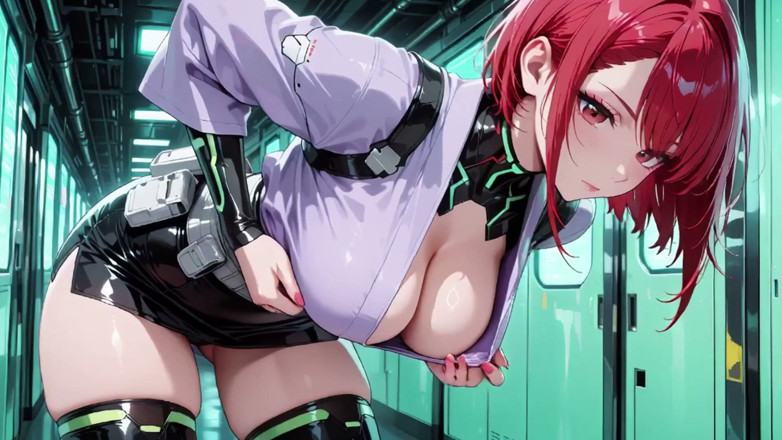 Tay Swift X: Ai-purple Kimono Seduction in the Neon Train Car, Fingertips Touching...