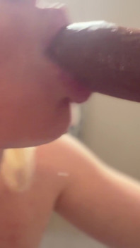 Blonde Big Tits MILF in Glasses Sensual Blowjob and Deepthroat and Cum on Face