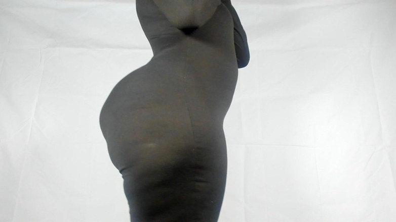 AnalEbony: Big-ass Hour Glass Shape in Jump-suite...