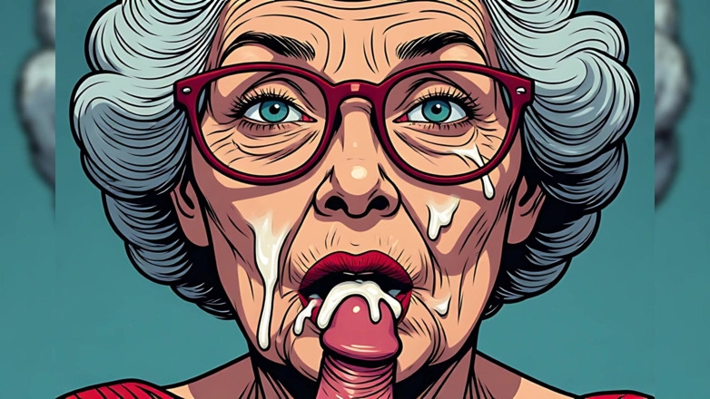AI Porn: Vintage Cartoon Style Facials