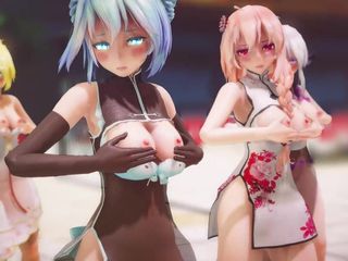 Mmd anime girls: Mmd R-18 Anime flickor sexig dans (klipp 24)
