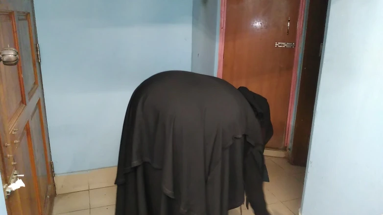 Aria Mia: Stepmother Cleaning House &amp; Stepson Pushed and Fucked Her