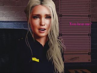 The fox 3D: De meisjesofficier en man in de gevangenis 3D Hentai porno sfm