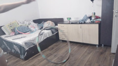 Mirsur: 집에서 알몸으로 운동하는 섹시한 마누라