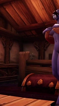Draenei meisje dij masturbatie | Warcraft-parodie