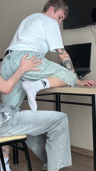 Came Back From College and Seduced Stepbrother Into Sex, Fucked Twink's Tight Asshole and Came