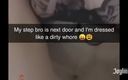 Joy Liii: Slet sexting met haarborstel terwijl stiefbroer naast de deur
