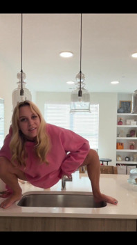 Peeing in my best friend's kitchen sink!! 