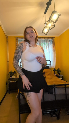Bastet: Watch as Busty Stepmommy Does Striptease and Touches Herself