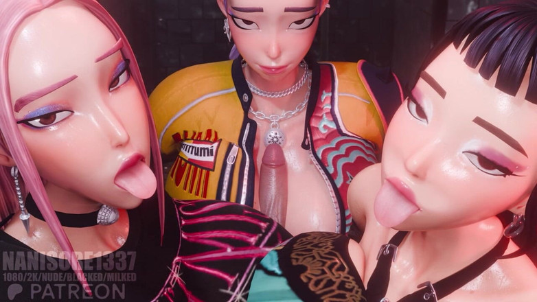 Nanisore1337: Rumi Mira Zoey Huntrix Trippel Titjob 3D