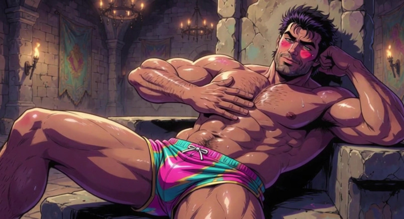 Erotic Man: Ai Muscular Men Castle Seduction