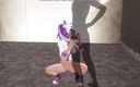 H3DC: 3D HENTAI. Chica universitaria chupa polla en el baño