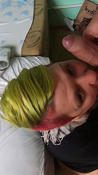 Don't suck my cock, just suck and lick my balls and swallow my cum