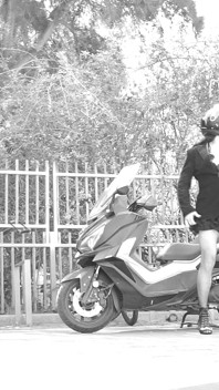 During the Ride, Her Skirt Lifts up and Reveals Her Small Penis
