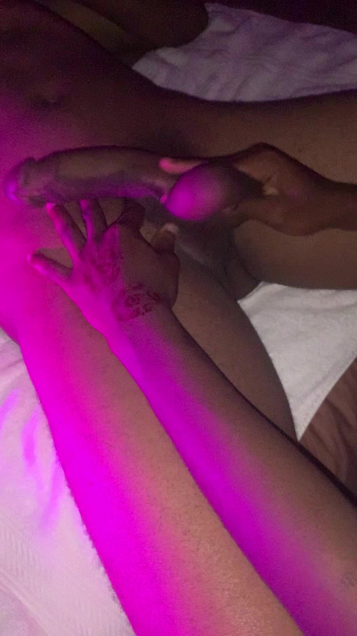 DivaHouz: African Ebony Teen Sexy Licking My Dick Like Lollipop