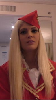 Air Hostess Candee Licious Huge Black Cum Swallow