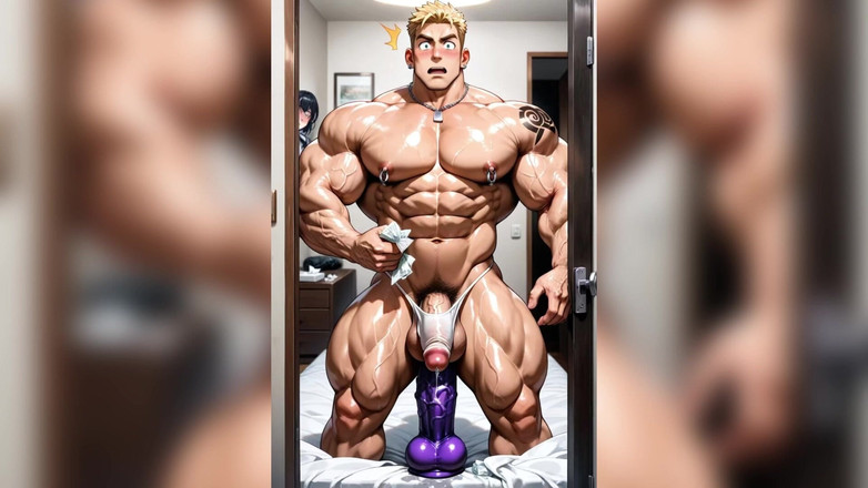 AI Blk: Musculosa gran polla gay follada por el culo