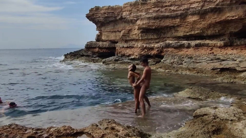 Magia Rosa: Taucher beobachten uns beim ficken am strand geben uns hilfe