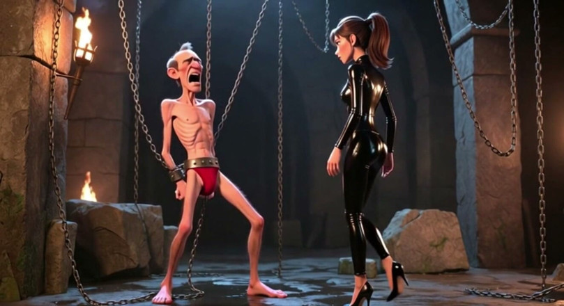 YOUR BEST FANTASY: Ballbusting - Dominatrix trapt ballen van een gebonden man
