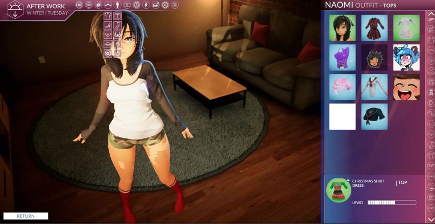 Cumming Gaming: Apartmen kami [permainan lucah Hentai Xmas], ep. 2. Mengongkek rakan sebilik saya...