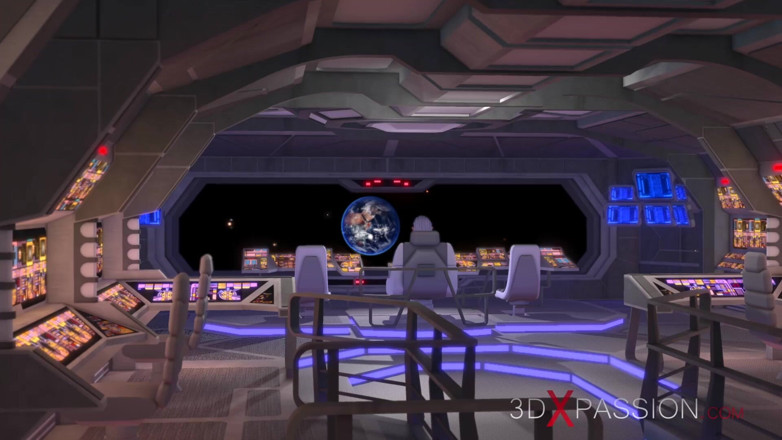 3dxpassion-transgender: Земная орбита. Sci-Fi секс-android играет с горячей молодой блондинкой