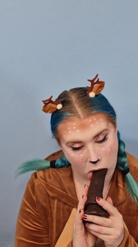 Sensual BJ in a Reindeer Costume - Solo Girl
