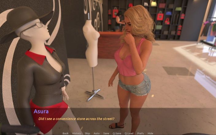 IAsura Gaming: 개인 쇼핑 스토어에서 오럴하는 여친의 깜짝 정액 삼키기