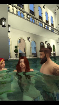스파에서의 행복한 Simmers_sims 섹스 페스트