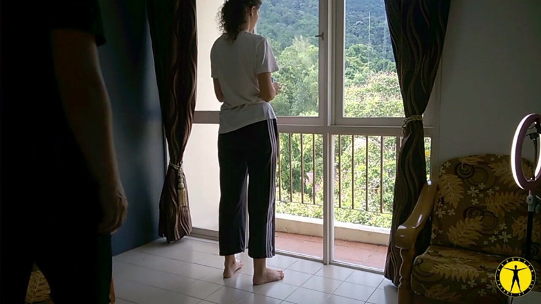 TheoryOfSex: She gets pantsed while doing house chores