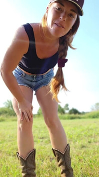Redhead Preps Tight Ass for Anal on the Farm