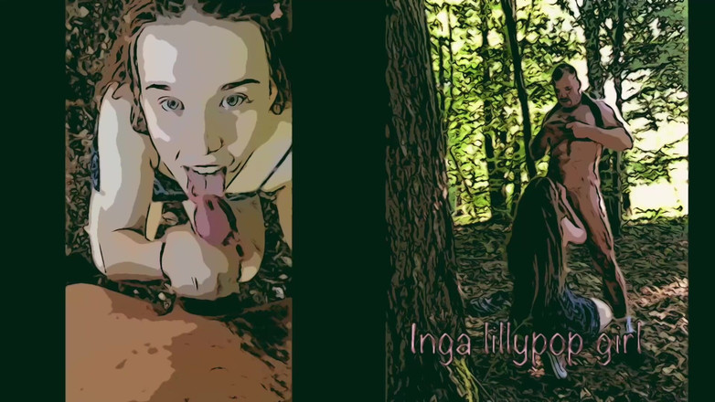 Inga lillypop girl comics: बड़े आदमी जंगल में युवा गोरा fucks