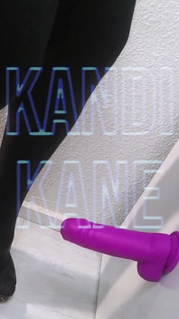Big Ass Anal Plug and Thick Purple Dildo for Kandi Kane's Asspipe