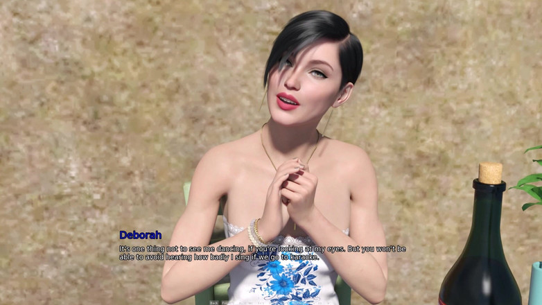 3D Cartoon Porn: 我的宿舍 215 - 黛比展示她的乳房在约会的一家餐馆标记