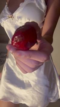 Strawberry Licking Seductively