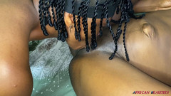 African Beauties: African Lezzies Scissoring and Strap-on Fuck