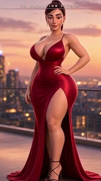 Elegant Brunette with a Hair Bun Strips on the Terrace - Dress to Lingerie