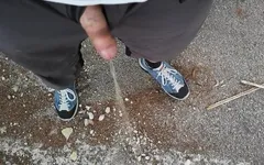 Piss and Cum Outdoor in a Park
